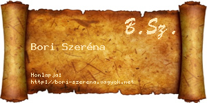 Bori Szeréna névjegykártya